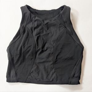 Lululemon Mesh Panelled Training Shelf Tank, 8, Black